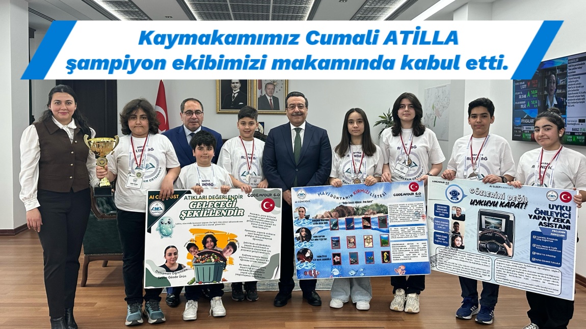 Şampiyon Ekibimizi Altındağ Kaymakamımız makamında ağırladı. 